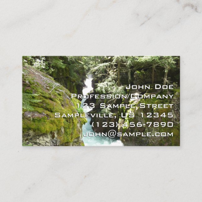 Avalanche Gorge II at Glacier National Park Business Card (Front)