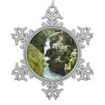 Avalanche Gorge II at Glacier National Park Snowflake Pewter Christmas Ornament
