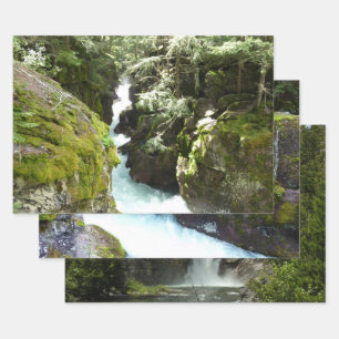 Avalanche Gorge II at Glacier National Park Wrapping Paper Sheets