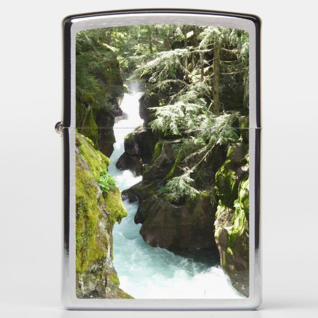 Avalanche Gorge II at Glacier National Park Zippo Lighter (Front)