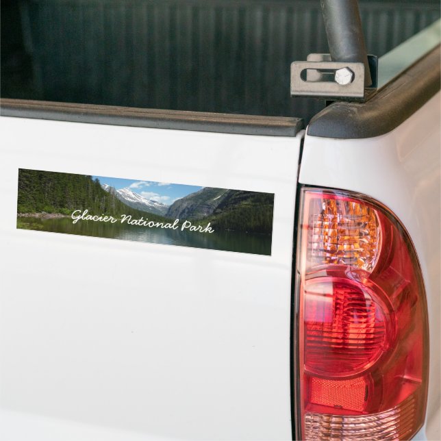 Avalanche Lake I in Glacier National Park Bumper Sticker (On Truck)