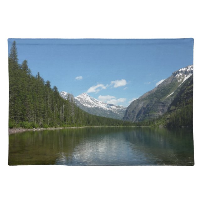 Avalanche Lake I in Glacier National Park Cloth Placemat (Front)