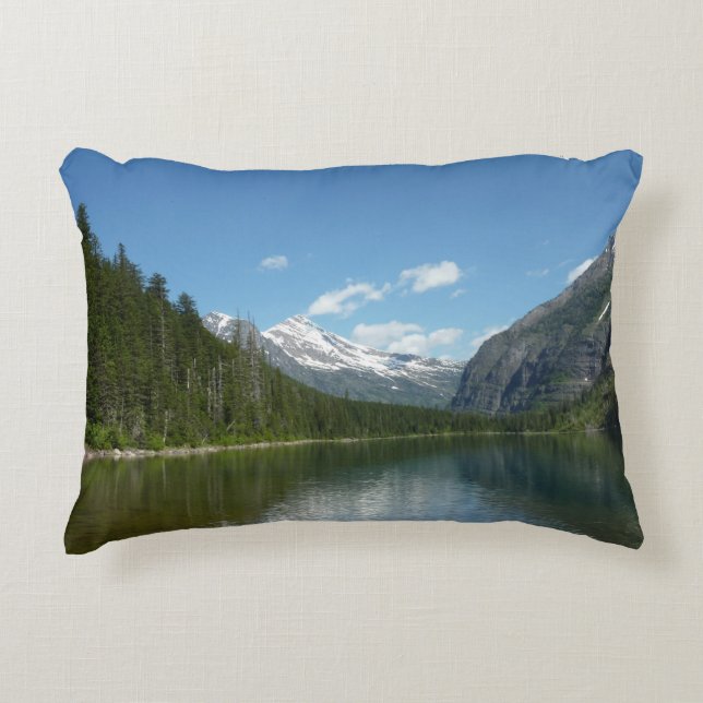 Avalanche Lake I in Glacier National Park Decorative Pillow (Front)