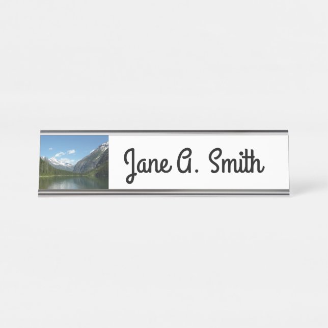Avalanche Lake I in Glacier National Park Desk Name Plate (Front)