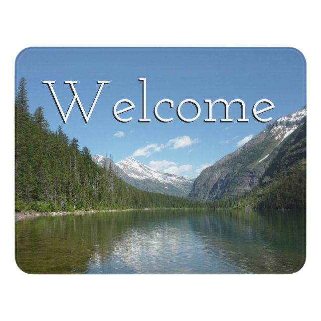 Avalanche Lake I in Glacier National Park Door Sign (Contemporary Front)