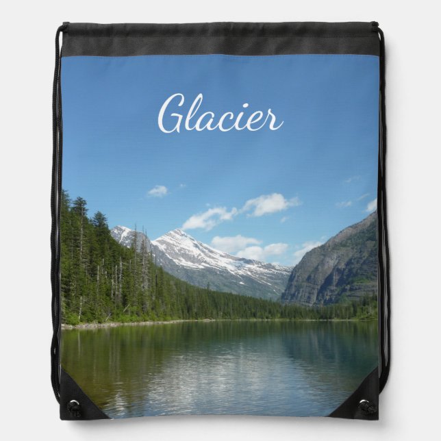 Avalanche Lake I in Glacier National Park Drawstring Bag (Front)