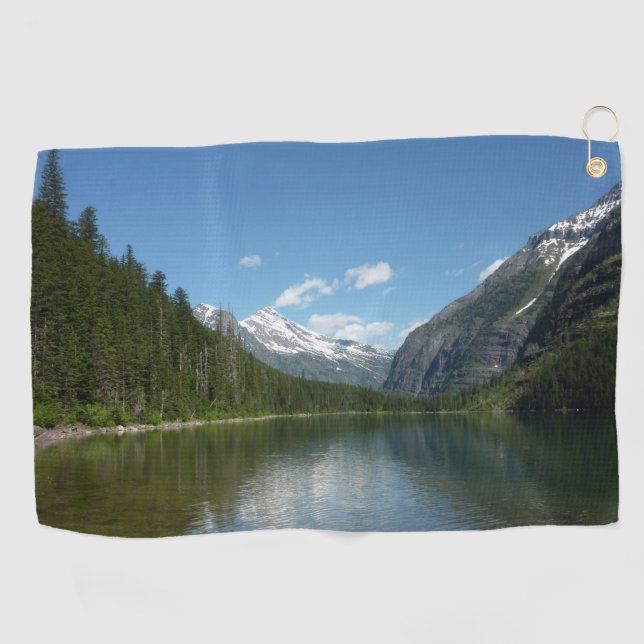 Avalanche Lake I in Glacier National Park Golf Towel (Horizontal)