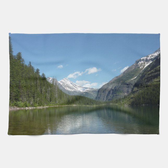 Avalanche Lake I in Glacier National Park Kitchen Towel (Horizontal)