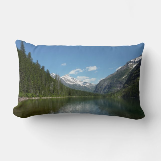 Avalanche Lake I in Glacier National Park Lumbar Pillow (Front)