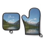 Avalanche Lake I in Glacier National Park Oven Mitt & Pot Holder Set
