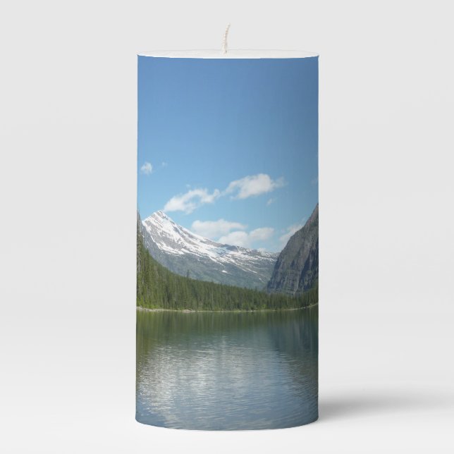 Avalanche Lake I in Glacier National Park Pillar Candle (Front)