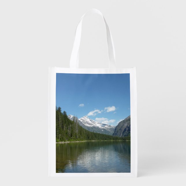 Avalanche Lake I in Glacier National Park Reusable Grocery Bag (Front)
