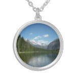 Avalanche Lake I in Glacier National Park Silver Plated Necklace