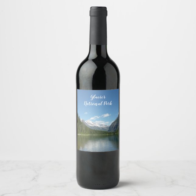 Avalanche Lake I in Glacier National Park Wine Label (Front)