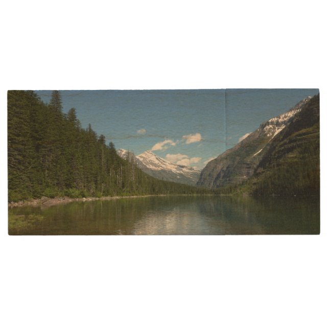 Avalanche Lake I in Glacier National Park Wood Flash Drive (Front)
