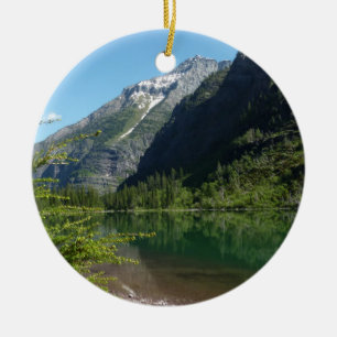 Avalanche Lake II in Glacier National Park Ceramic Ornament