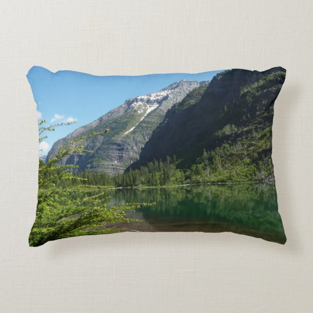 Avalanche Lake II in Glacier National Park Decorative Pillow (Front)