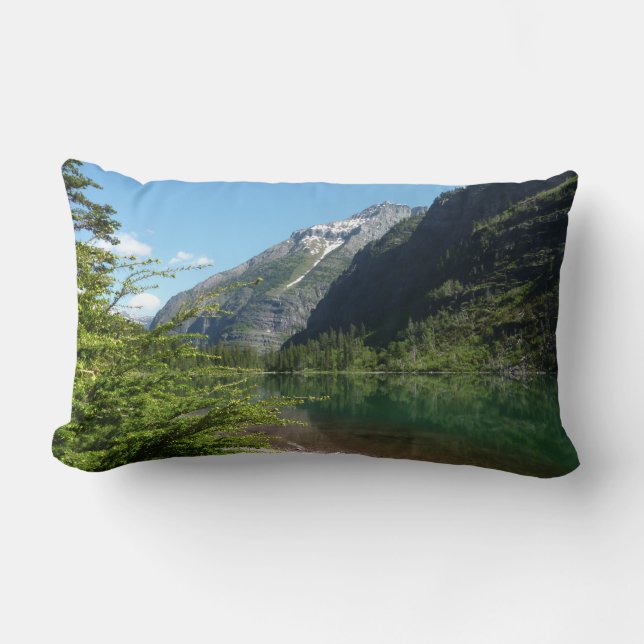 Avalanche Lake II in Glacier National Park Lumbar Pillow (Front)