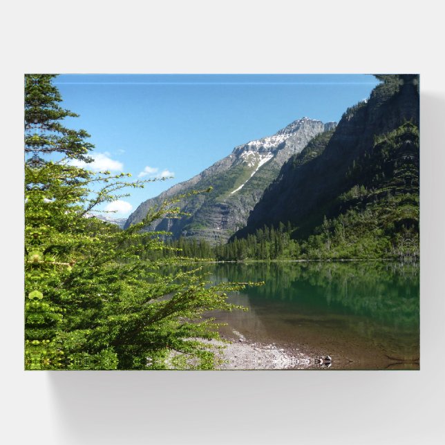 Avalanche Lake II in Glacier National Park Paperweight (Front)