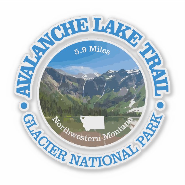 Avalanche Lake Trail (OBP) Sticker (Front)