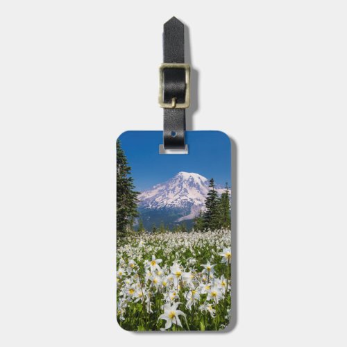 Avalanche lilies and Mount Rainier 2 Luggage Tag