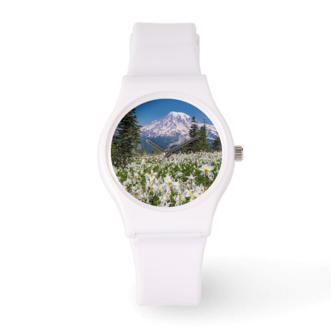 Avalanche lilies and Mount Rainier 2 Watch (Front)