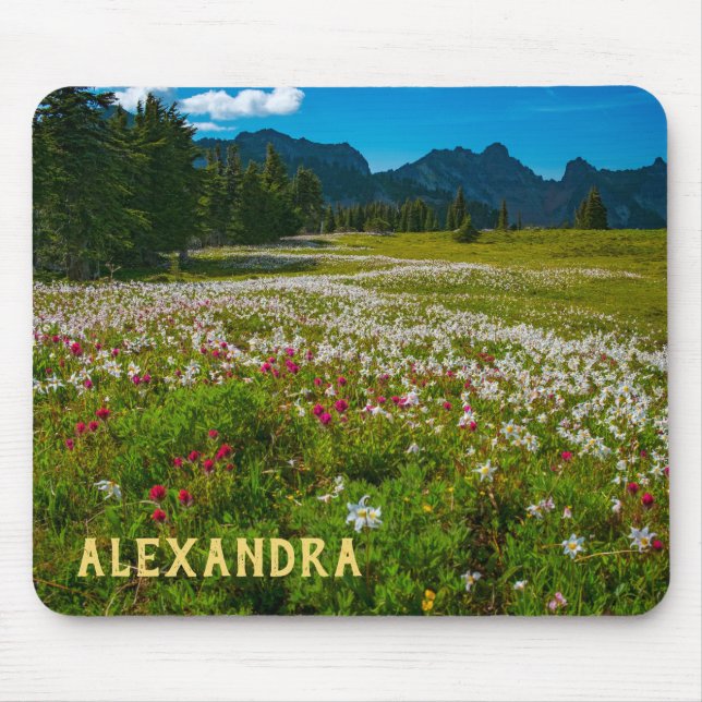 Avalanche Lily Superbloom Custom Name Mouse Pad (Front)