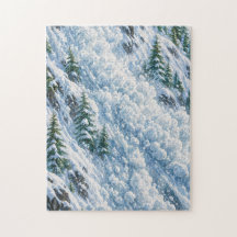 Avalanche Mountain Snow Scene