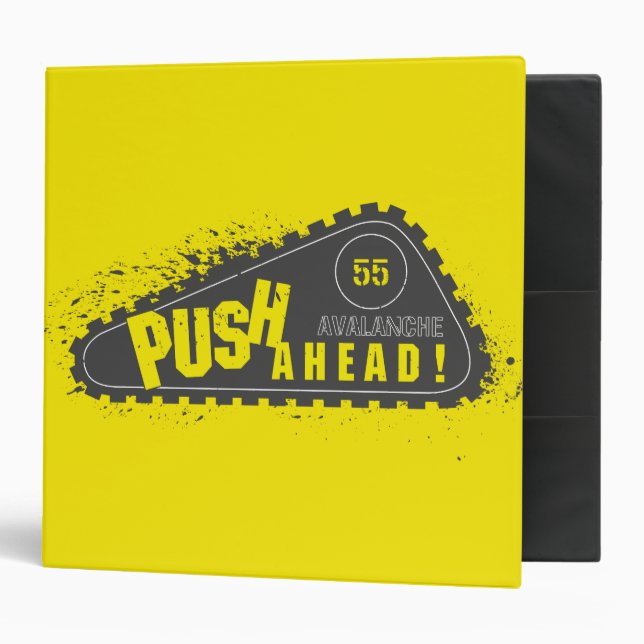 Avalanche Push Ahead! 3 Ring Binder (Front/Inside)