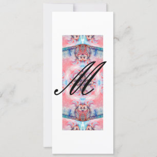 AVALON Abstract Monogram Pink Purple Invitation