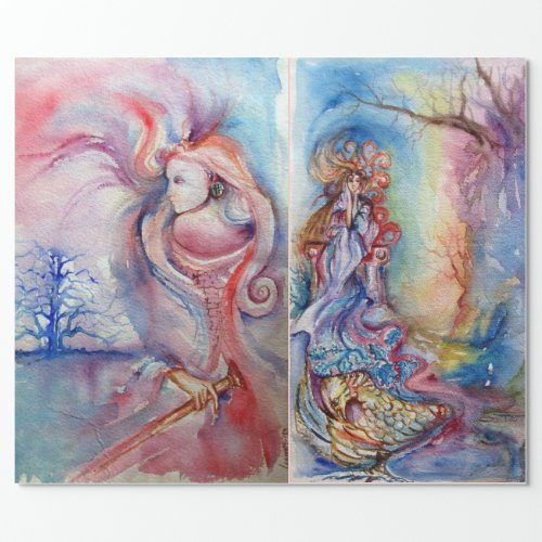 AVALON  AND LADY OF THE LAKE  Magic and Mystery Wrapping Paper