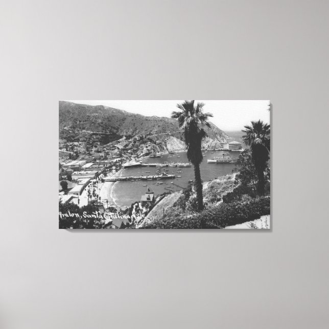 Avalon, CA Santa Catalina Island View of Harbor Canvas Print (Front)
