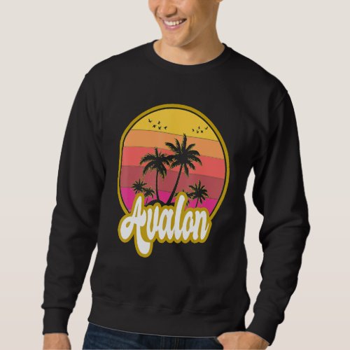 Avalon California Beach Retro Sunset Sweatshirt