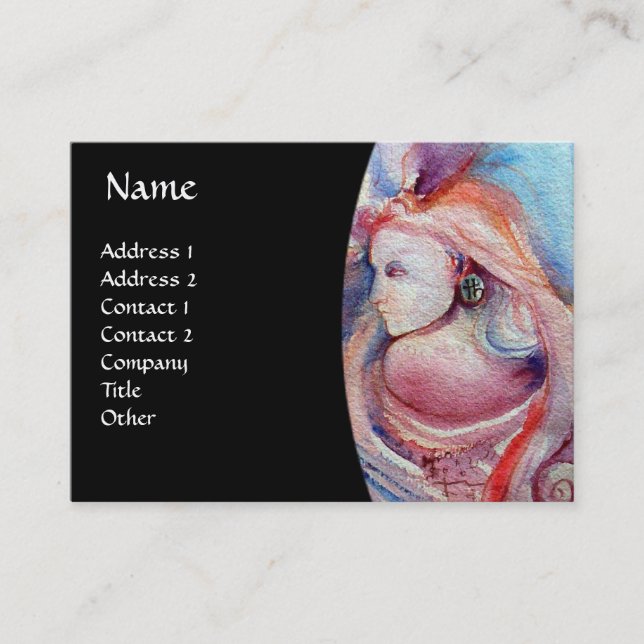 AVALON Magic and Mystery gem  monogram black Business Card (Front)