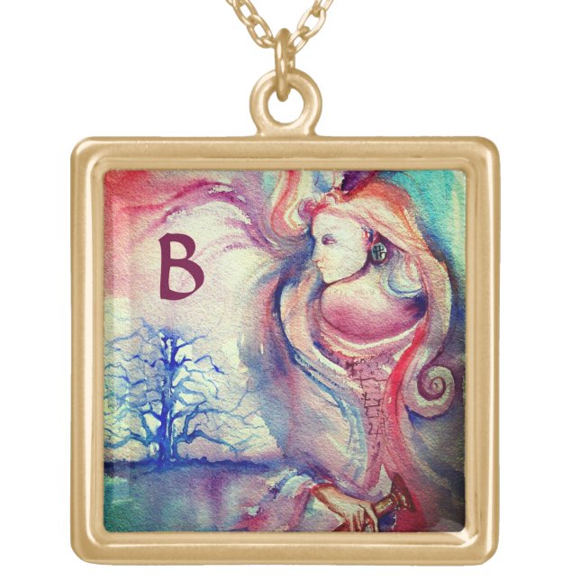 AVALON / Magic and Mystery Monogram Gold Plated Necklace (Front)