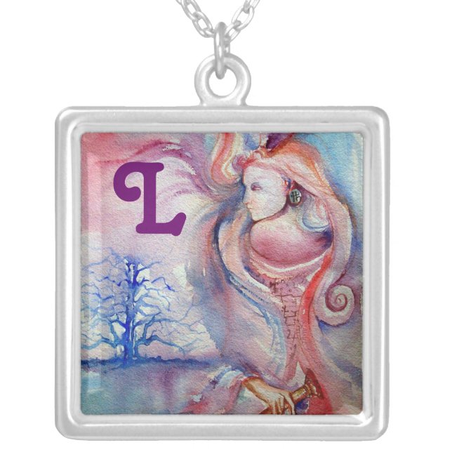 AVALON / Magic and Mystery Monogram Silver Plated Necklace (Front)