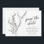 Avalon New Jersey Map Modern Wedding Save The Date<br><div class="desc">Announce your Avalon, New Jersey wedding in style with our modern black and white Jersey Shore map Save the Date! Perfect for iconic wedding venues like The Golden Inn, The Reeds at Shelter Haven, ICONA Avalon, Windrift Hotel Resort, and the Avalon Yacht Club, this elegant design captures the essence of...</div>