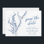 Avalon New Jersey Map Modern Wedding Save The Date<br><div class="desc">Announce your Avalon, New Jersey wedding in style with our modern navy blue Jersey Shore map Save the Date! Perfect for iconic wedding venues like The Golden Inn, The Reeds at Shelter Haven, ICONA Avalon, Windrift Hotel Resort, and the Avalon Yacht Club, this elegant design captures the essence of your...</div>