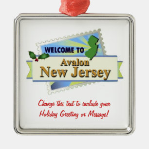Avalon NJ Metal Ornament
