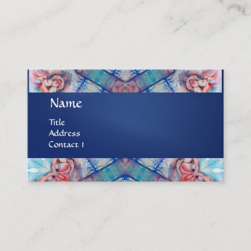 AVALON PSYCHEDELIC    monogram pink purple blue Business Card