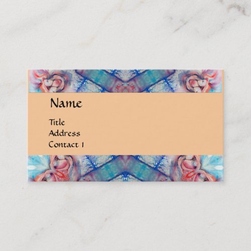 AVALON PSYCHEDELIC monogram pink purple blue Business Card