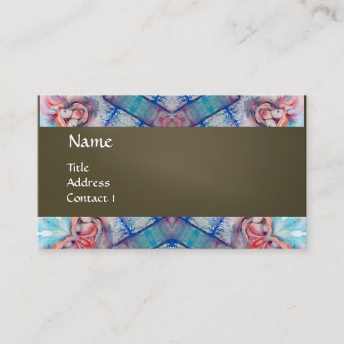 AVALON PSYCHEDELIC    monogram pink purple grey Business Card
