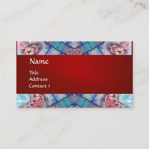 AVALON PSYCHEDELIC    monogram pink purple red Business Card