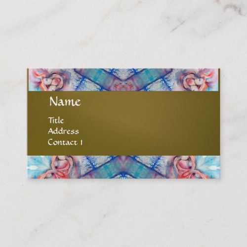 AVALON PSYCHEDELIC    monogram pink purple yellow Business Card