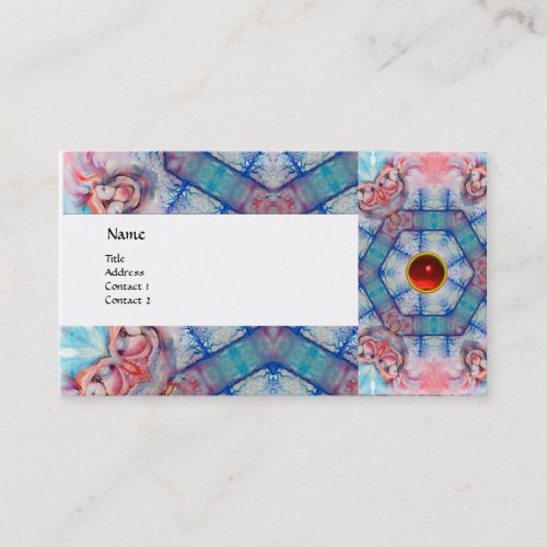 AVALON PSYCHEDELIC pink gem ruby eggshell Business Card