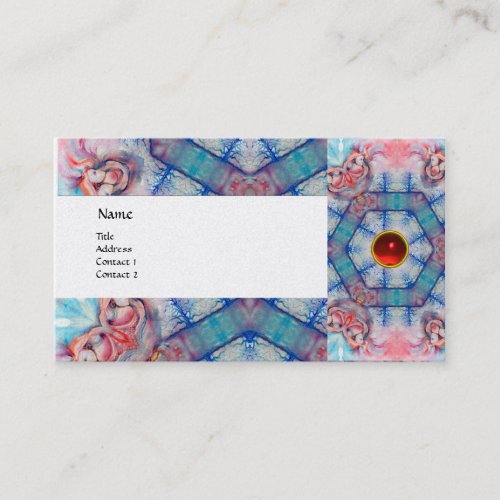 AVALON PSYCHEDELIC pink gem ruby gold Business Card