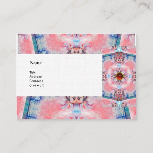 AVALON PSYCHEDELIC pink gem ruby linen Business Card