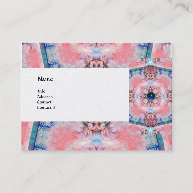AVALON PSYCHEDELIC ,pink gem sapphire pearl Business Card (Front)
