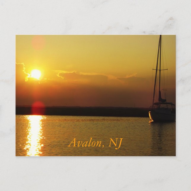 Avalon Sunset Postcard (Front)