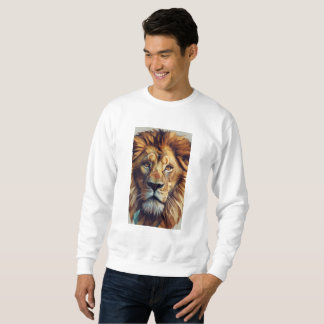 Avant-Garde Geometric Lion Glitch T-shirt Sweatshirt